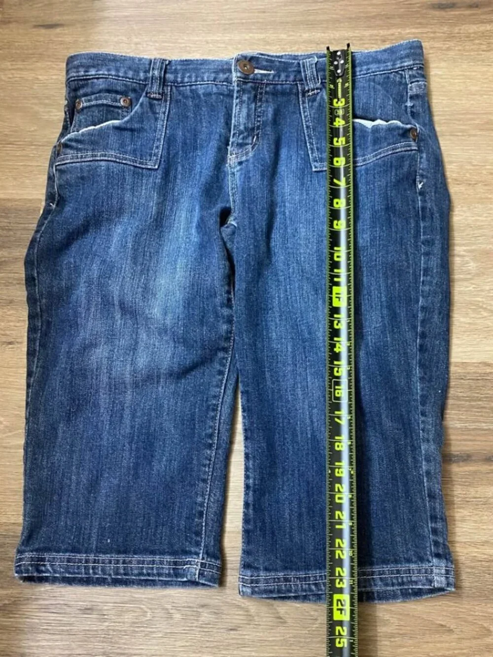 Vintage Anchor Blue Denim Bermuda Shorts / Jorts – Women's Size 13